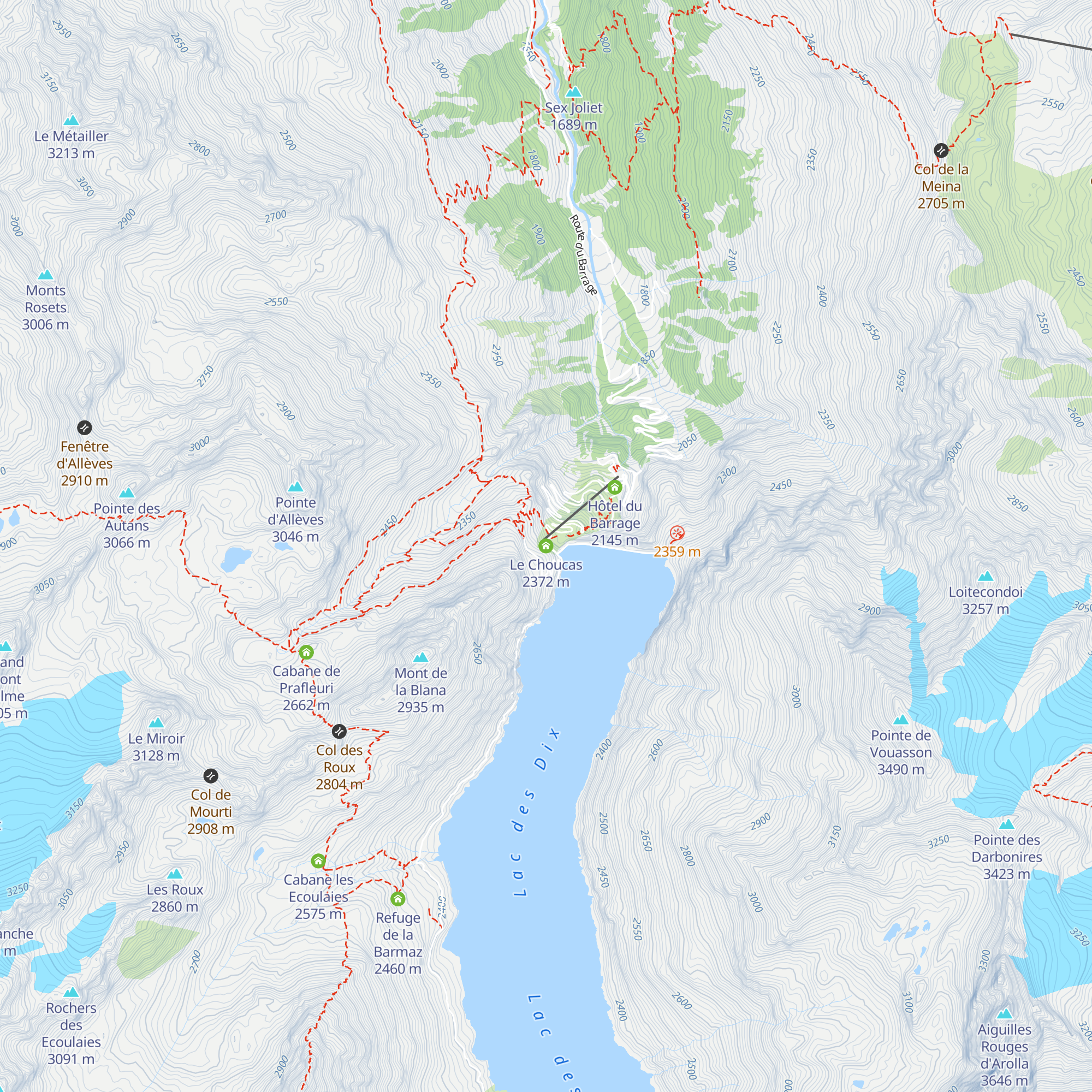 Le Choucas map