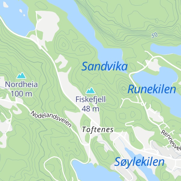 Map of Fiskefjell