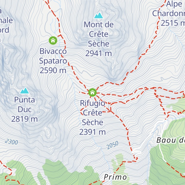 Map of Rifugio Crête Sèche