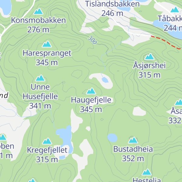 Map of Haugefjelle