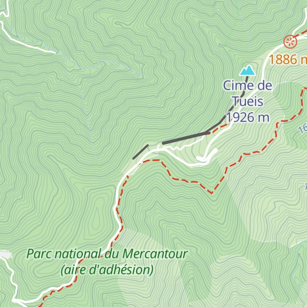 Map of Gîte d'étape L'Estive du Mercantour