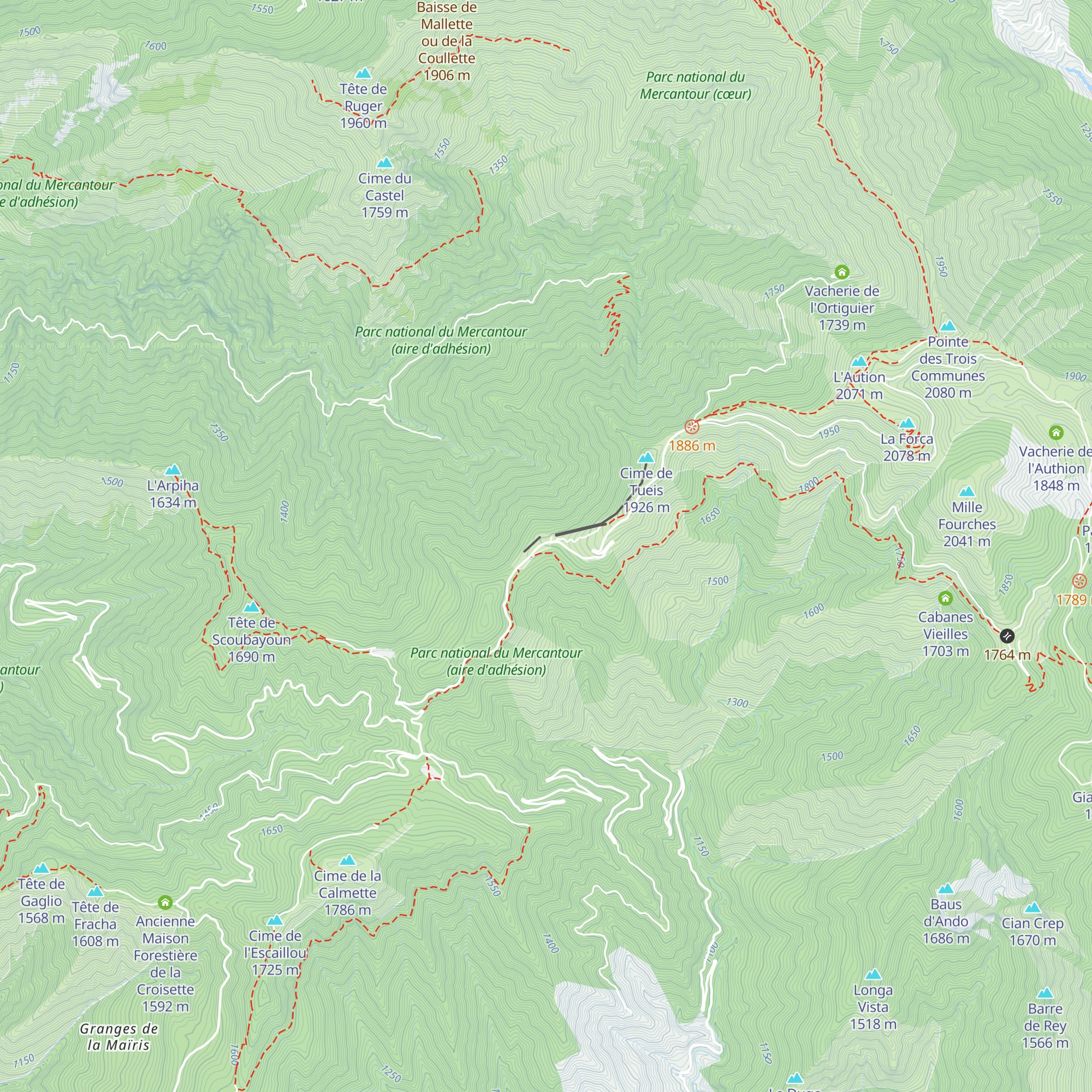 Gîte d'étape L'Estive du Mercantour map