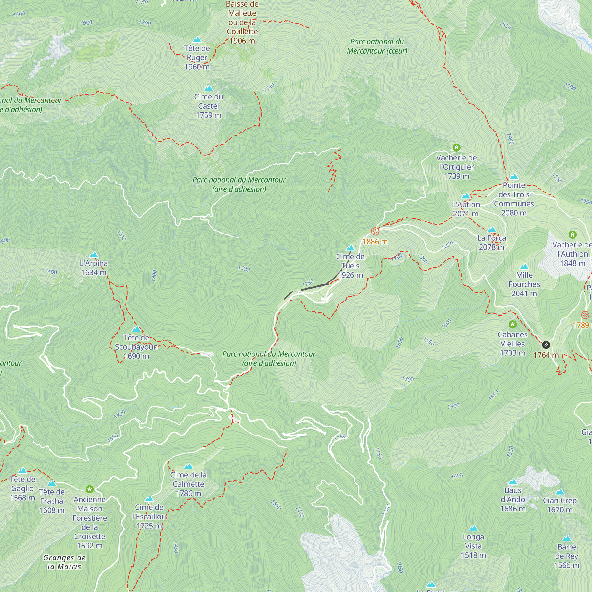Gîte d'étape L'Estive du Mercantour map