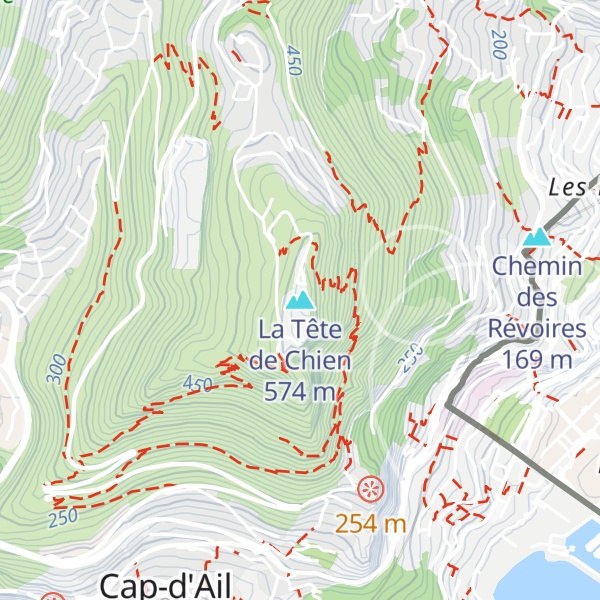 Map of La Tête de Chien