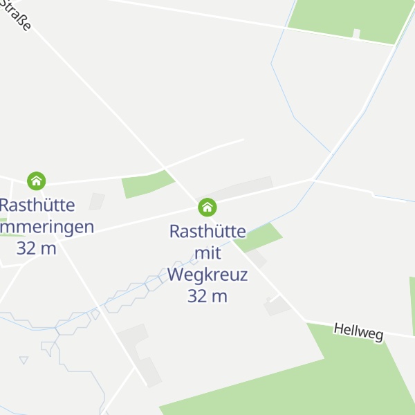 Map of Rasthütte mit Wegkreuz