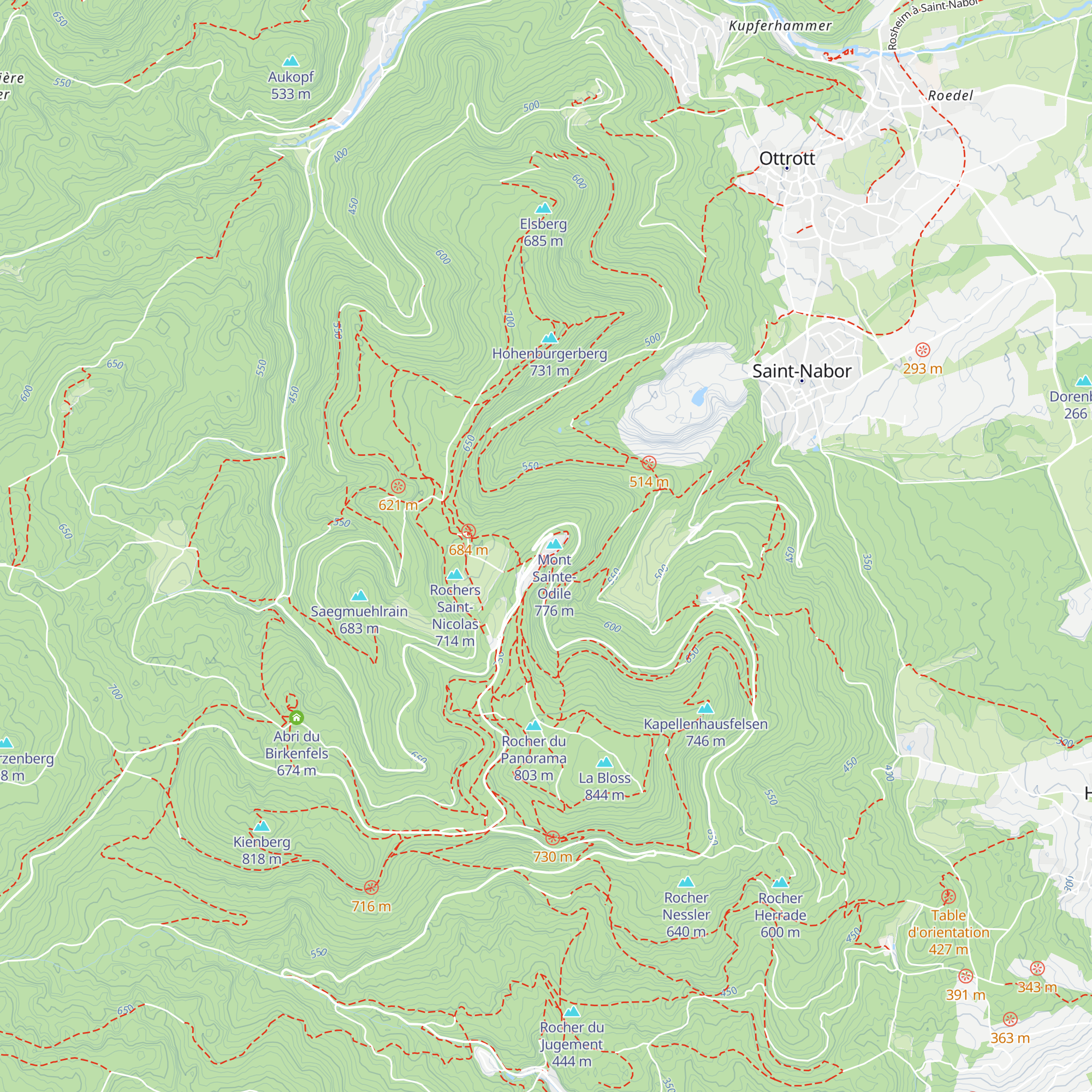 Hôtel du Mont Sainte-Odile map
