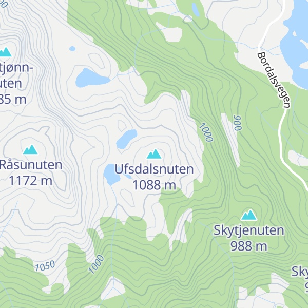 Map of Ufsdalsnuten