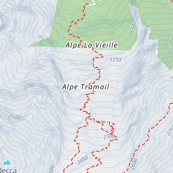 Map of Bivacco Lo Tramail