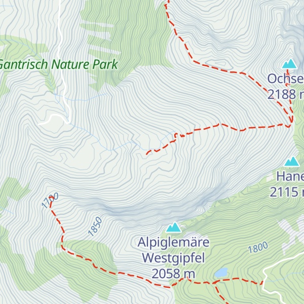 Map of Oberalpiglen Hütte