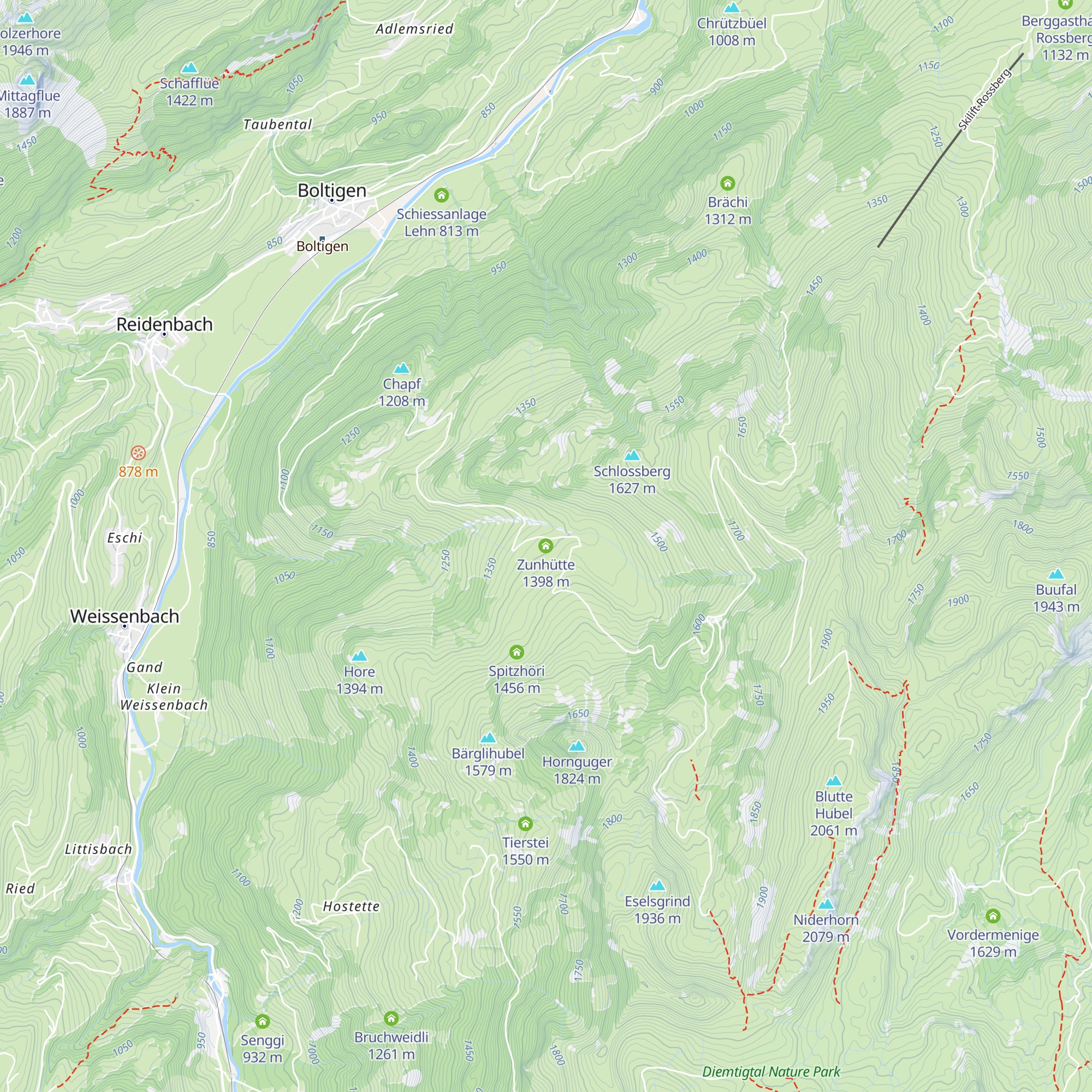 Zunhütte map