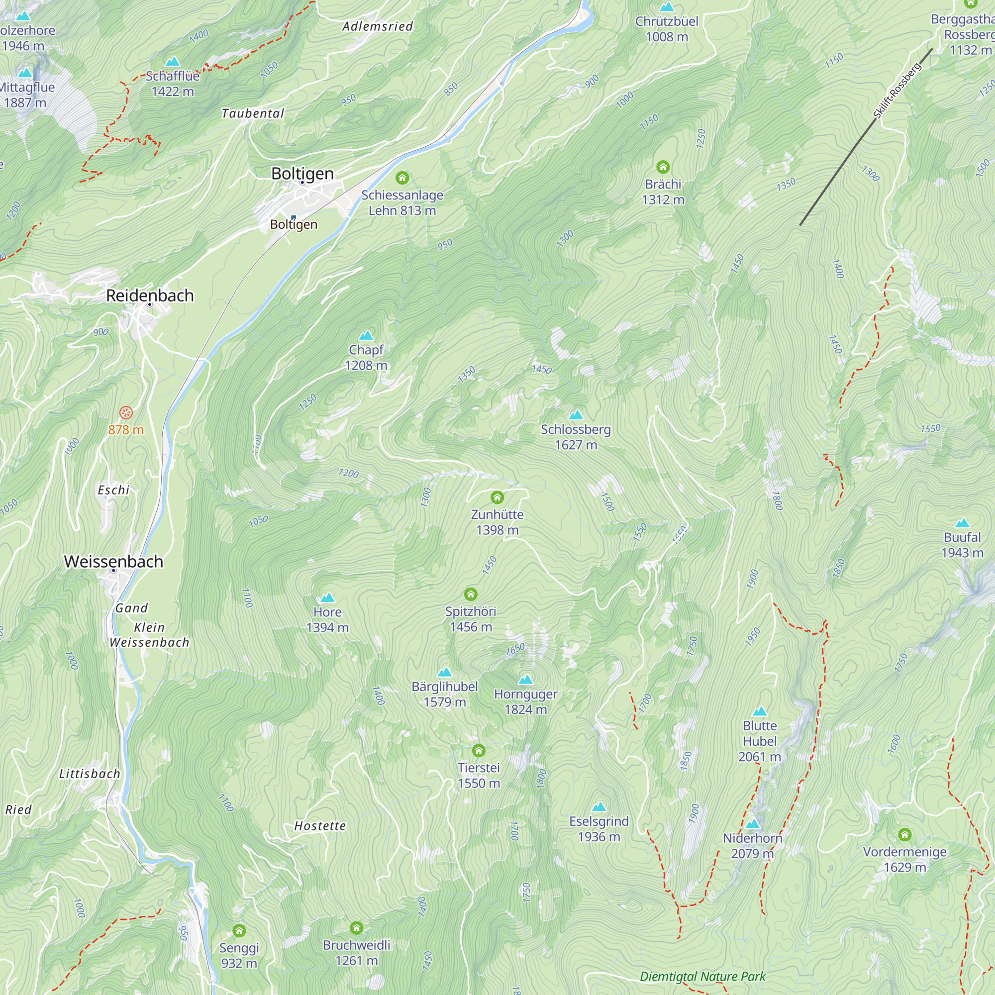 Zunhütte map