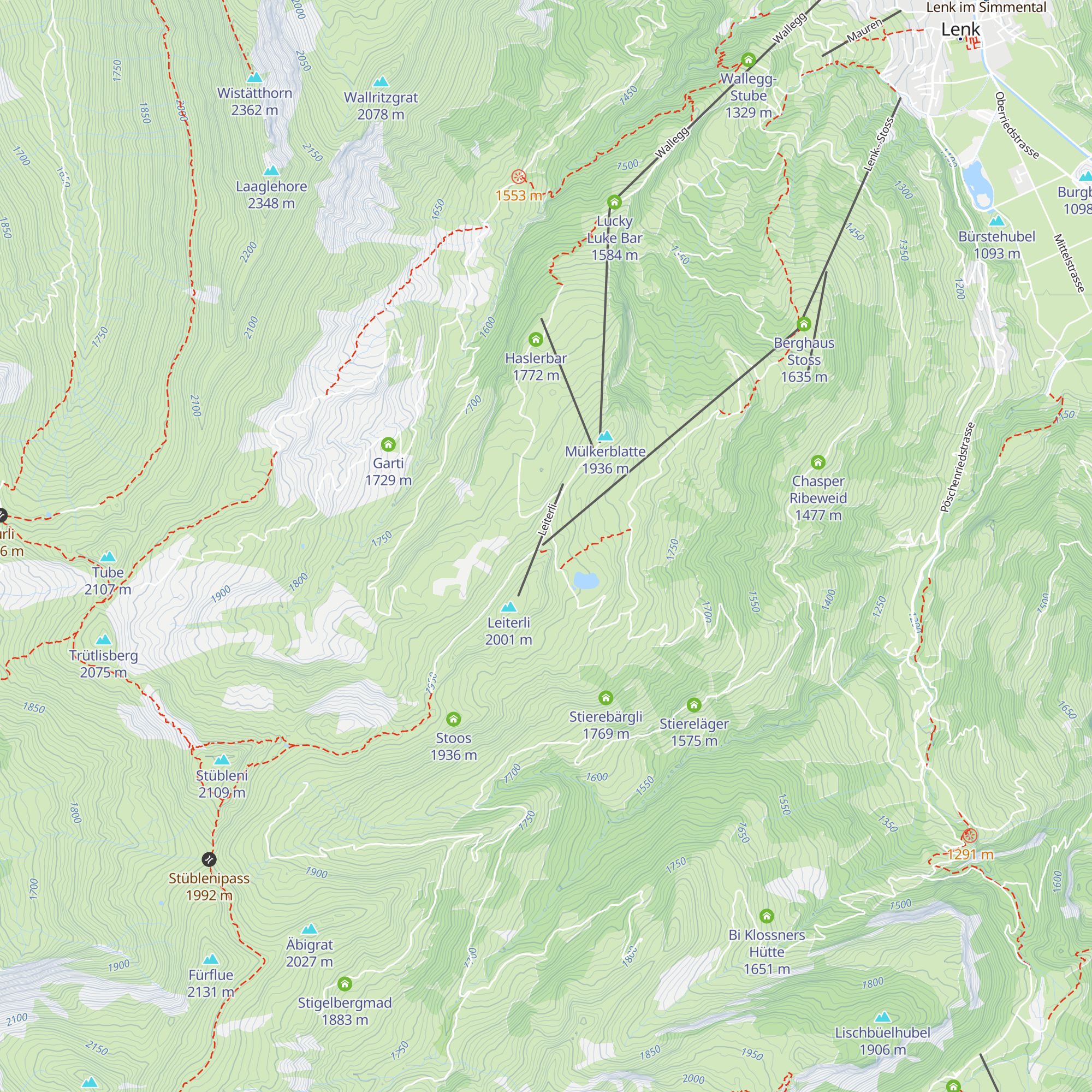 Berghotel Leiterli map