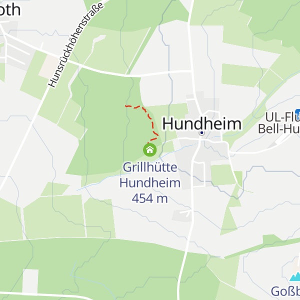 Map of Grillhütte Hundheim