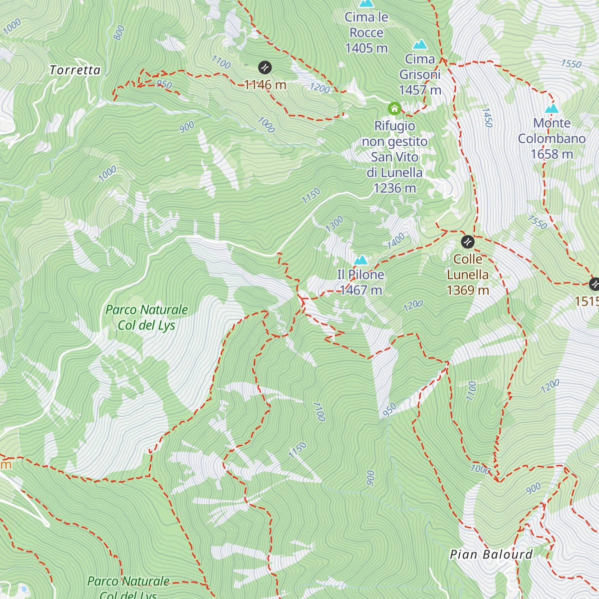 Rifugio Portia map