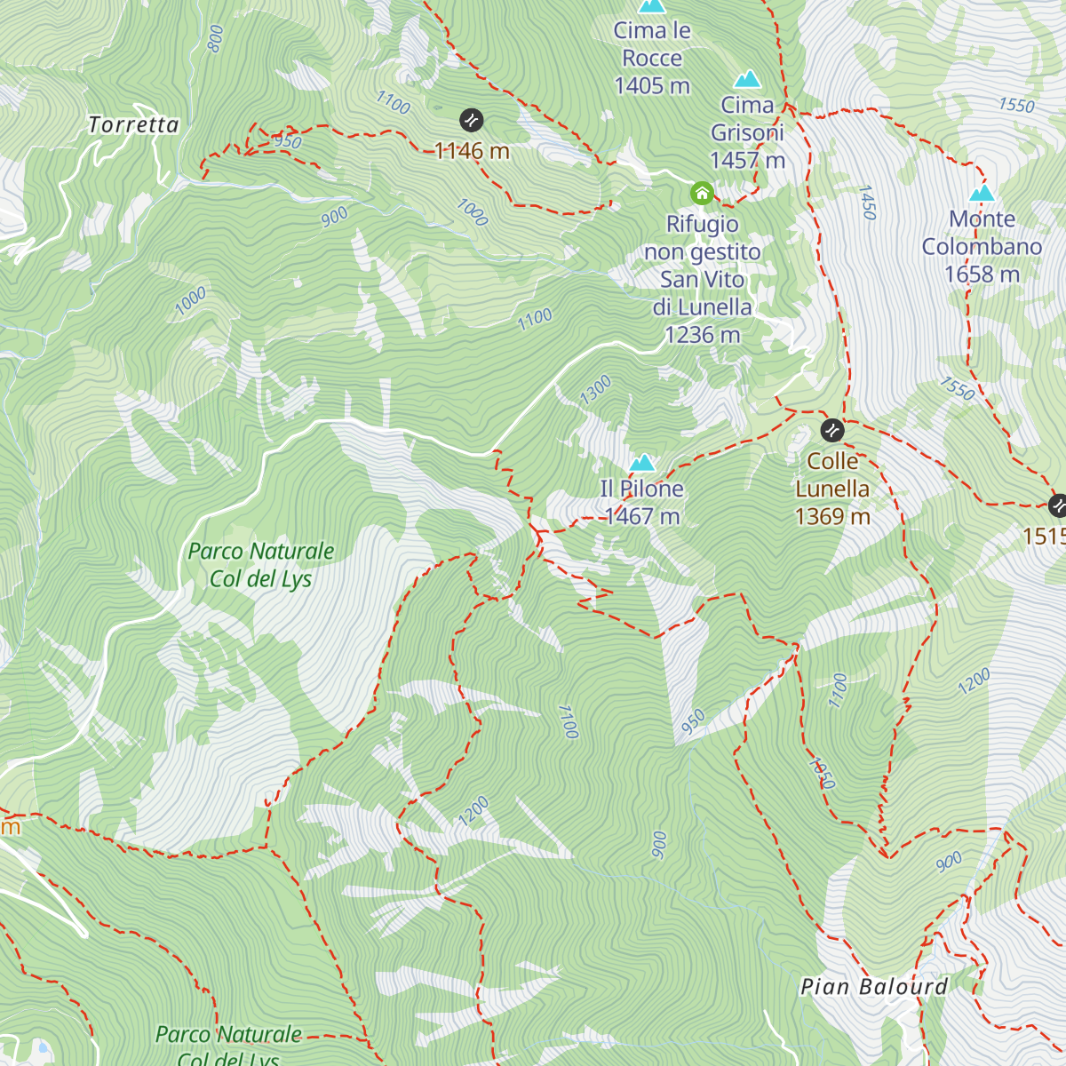 Rifugio Portia map