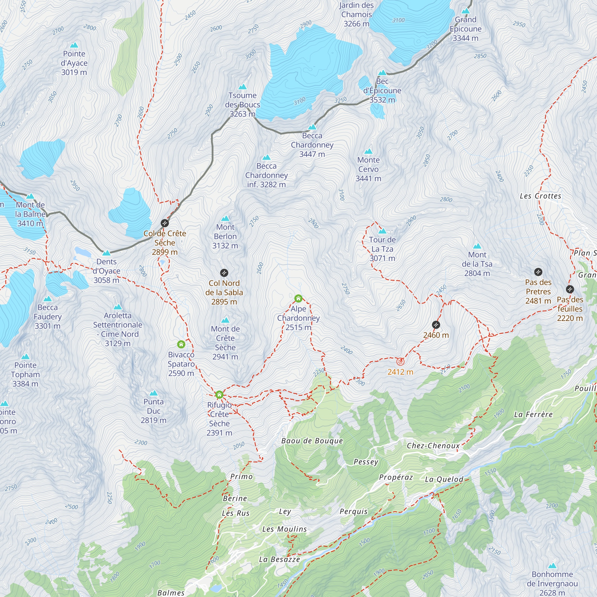 Alpe Chardonney map