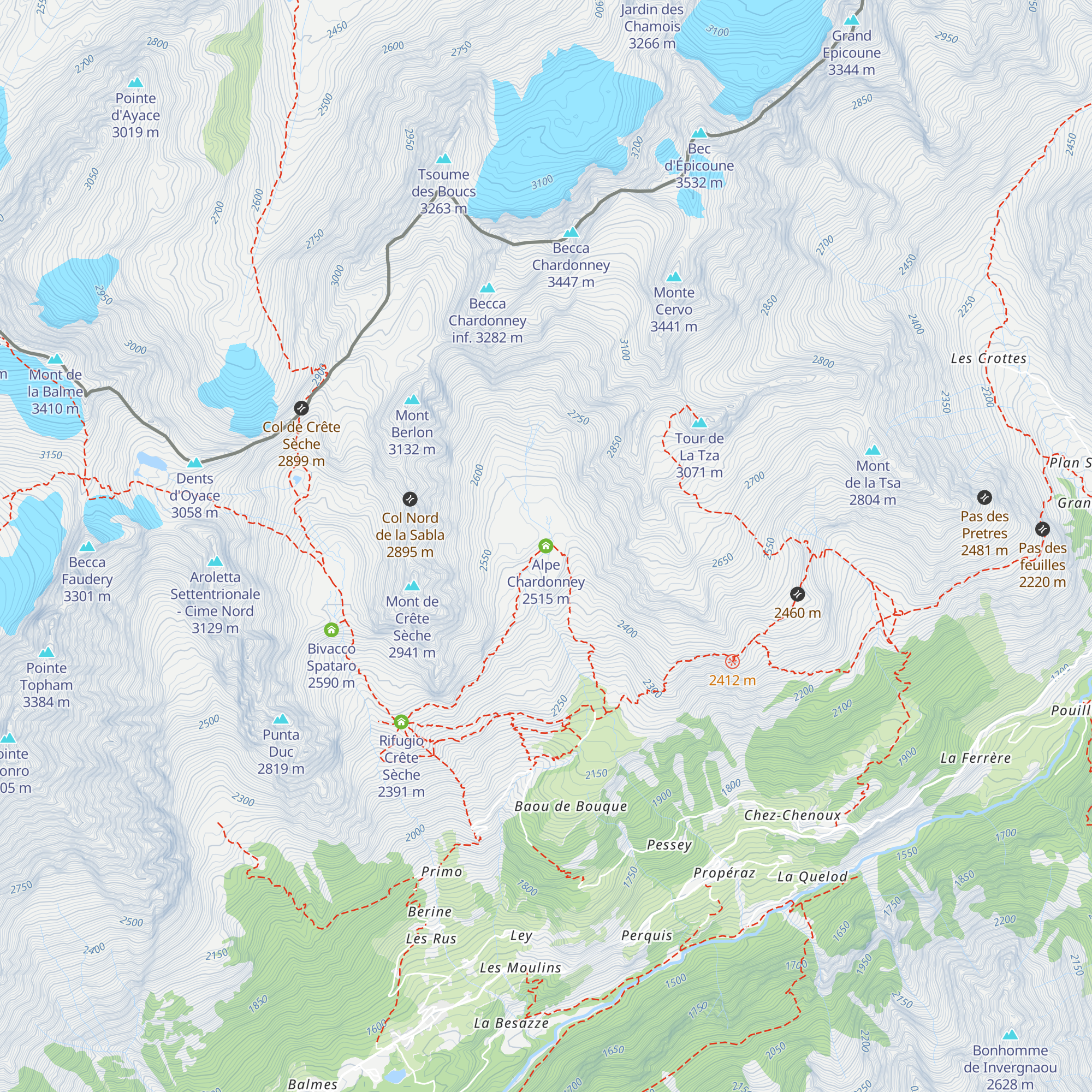 Alpe Chardonney map