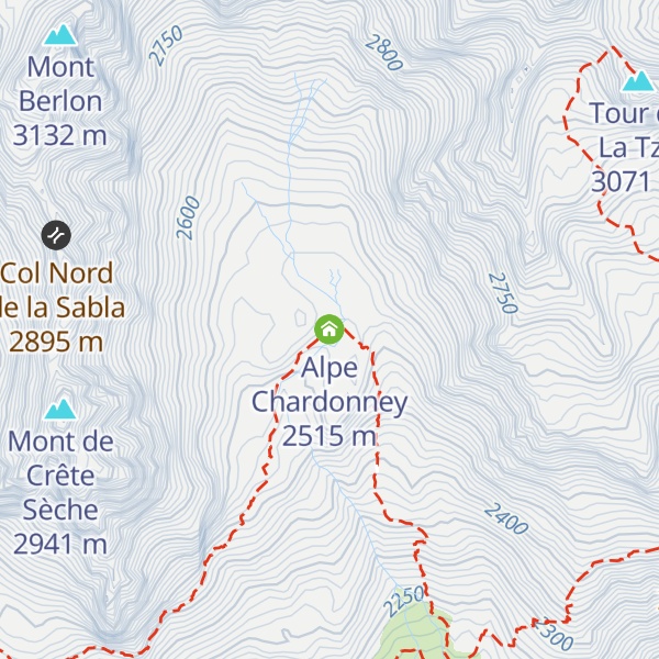 Map of Alpe Chardonney