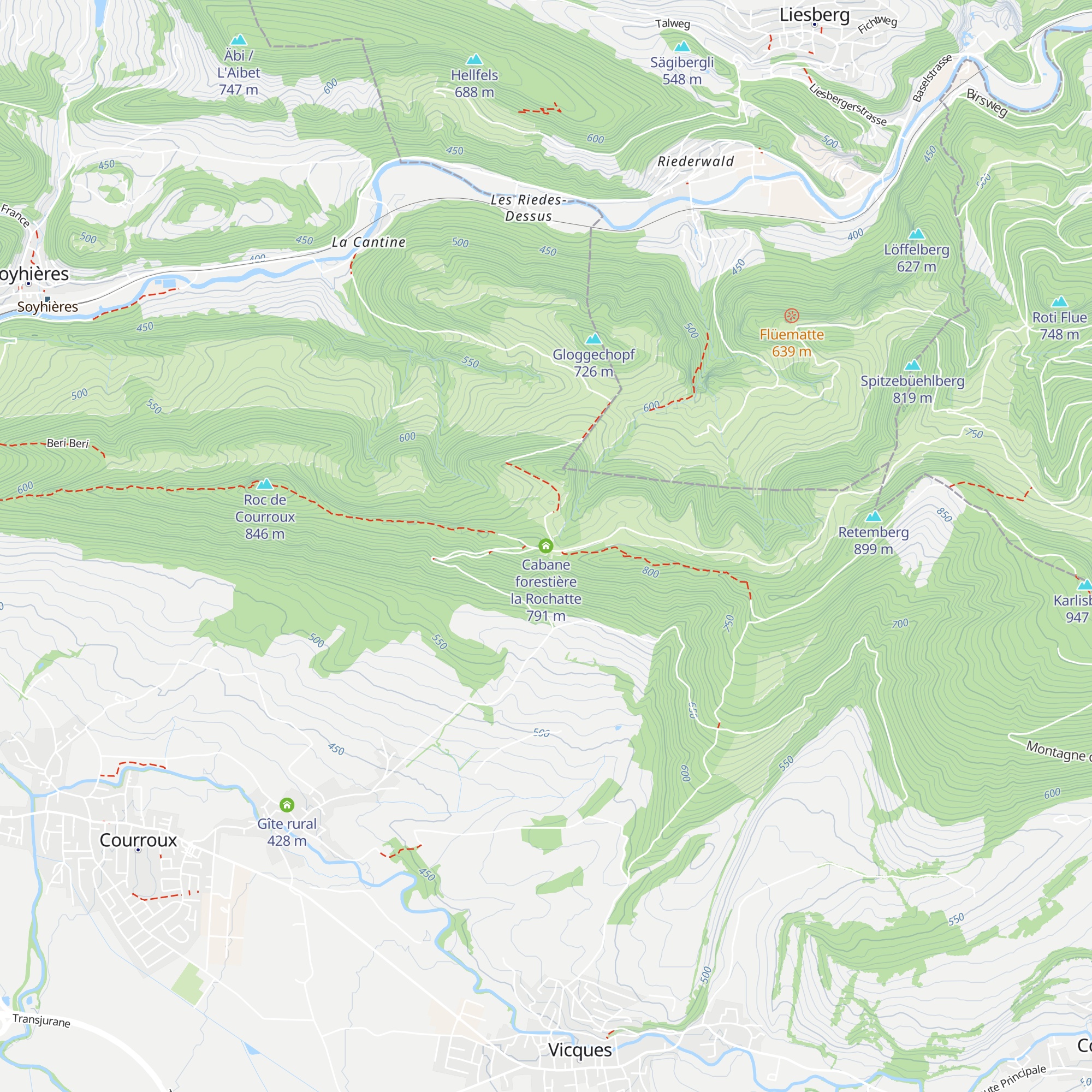 Cabane forestière la Rochatte map