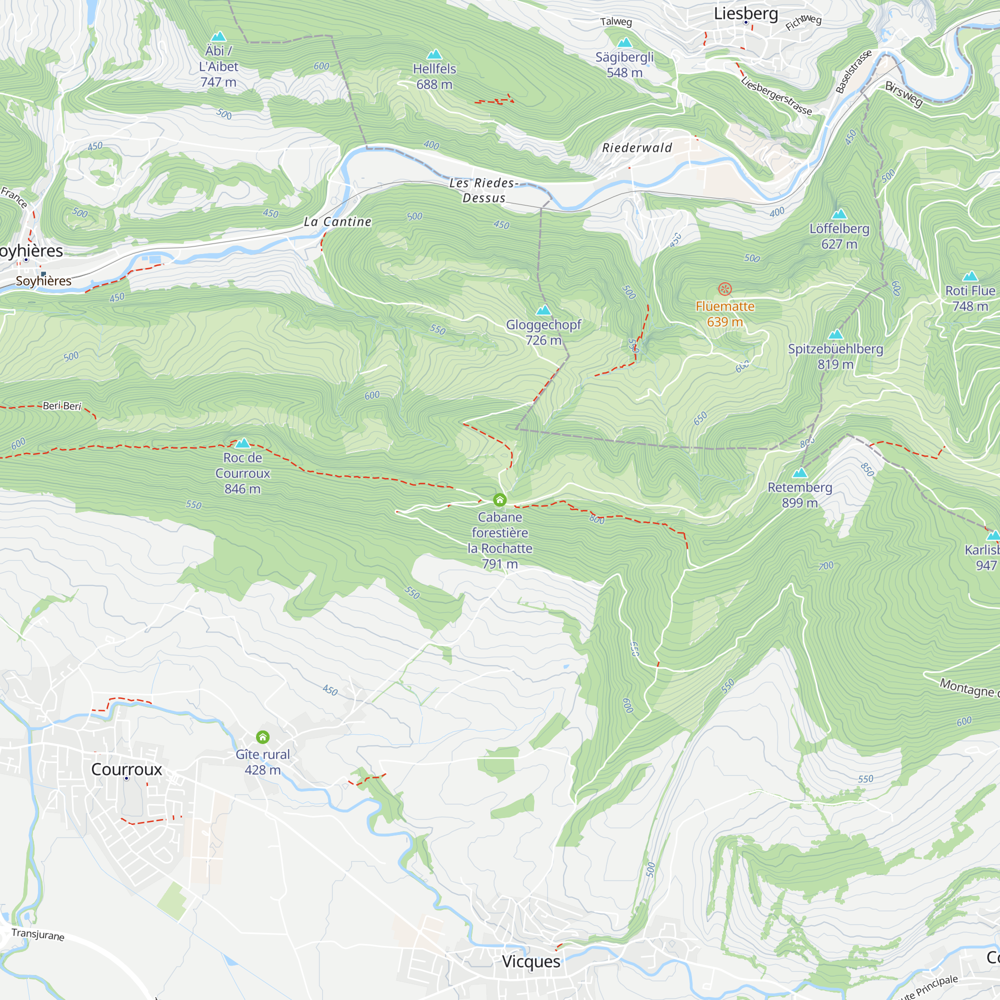Cabane forestière la Rochatte map