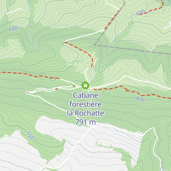 Map of Cabane forestière la Rochatte