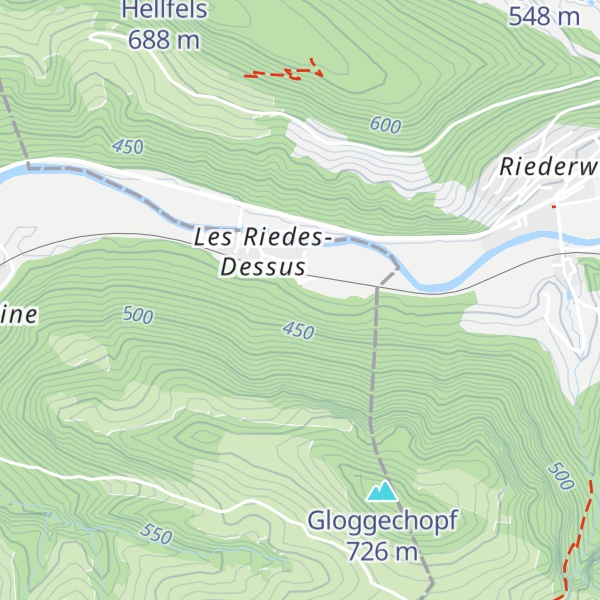Map of Cabane forestière de Riedes-Dessus