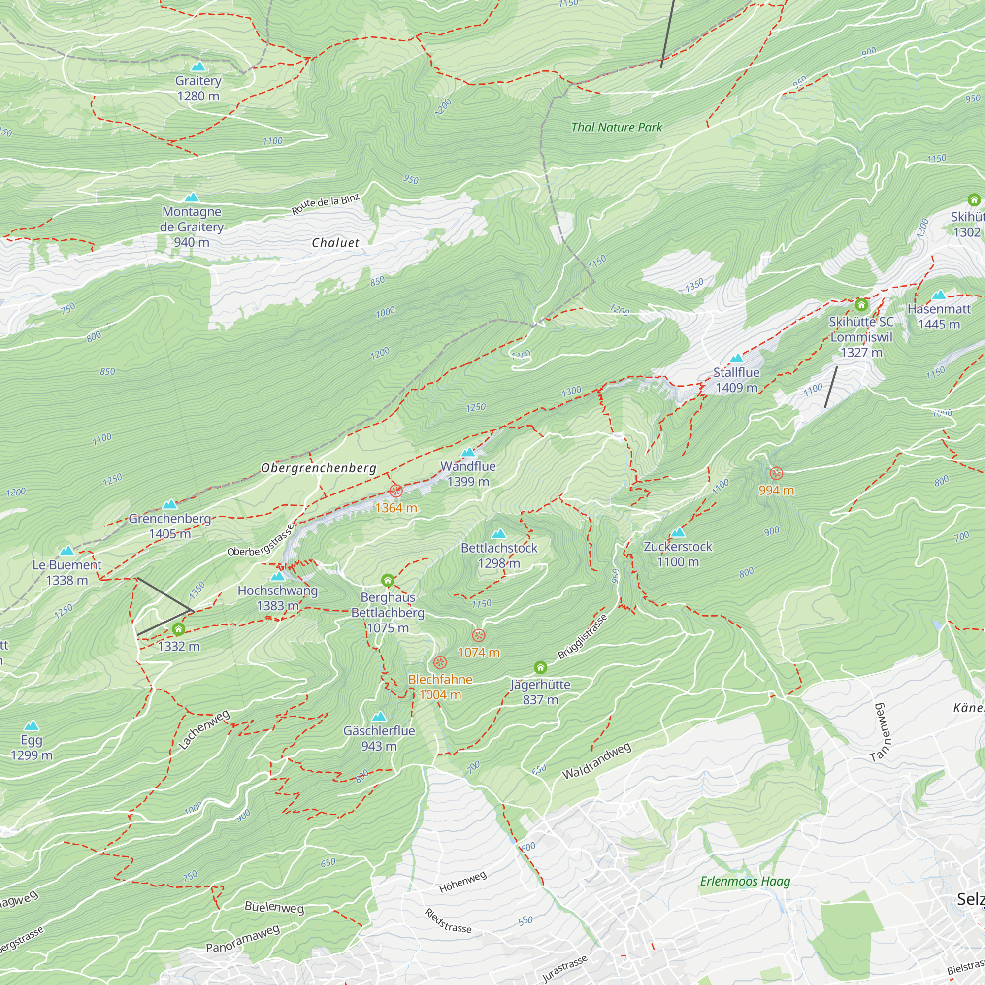 Skihütte Skiclub Selzach map