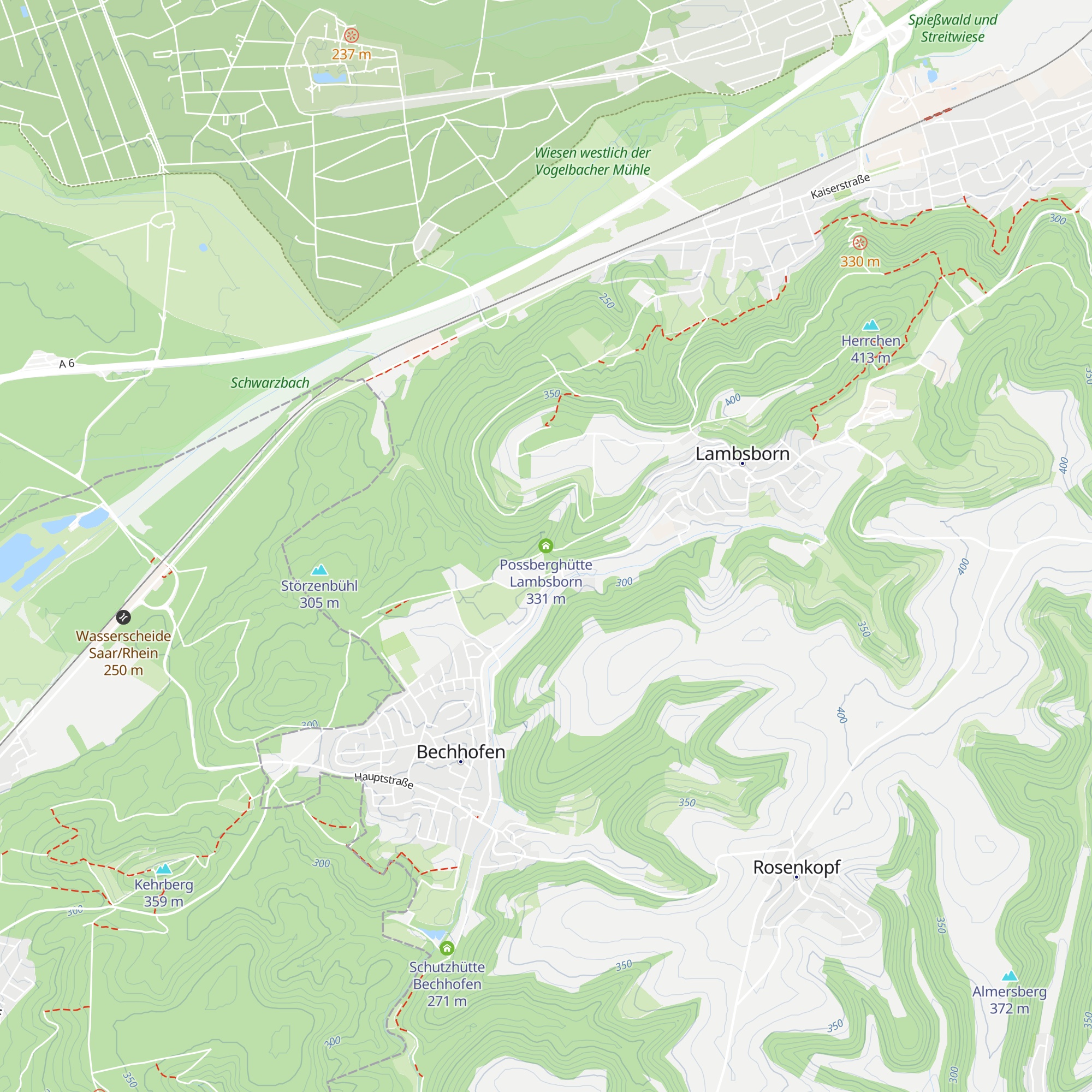 Possberghütte Lambsborn map