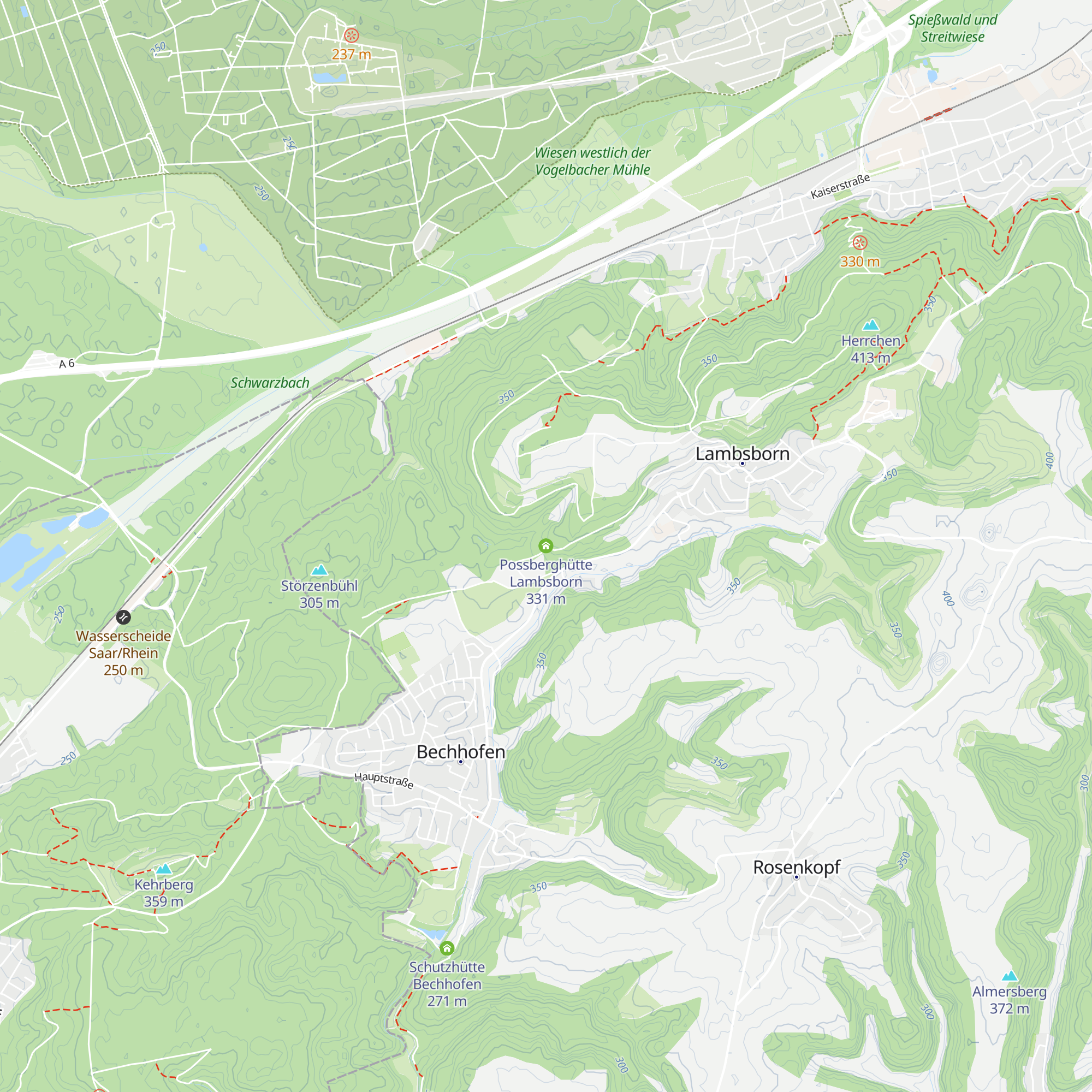 Possberghütte Lambsborn map