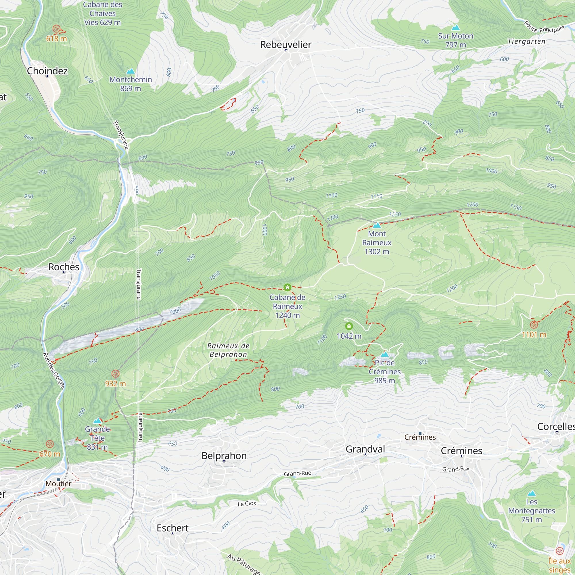 Cabane de Raimeux map