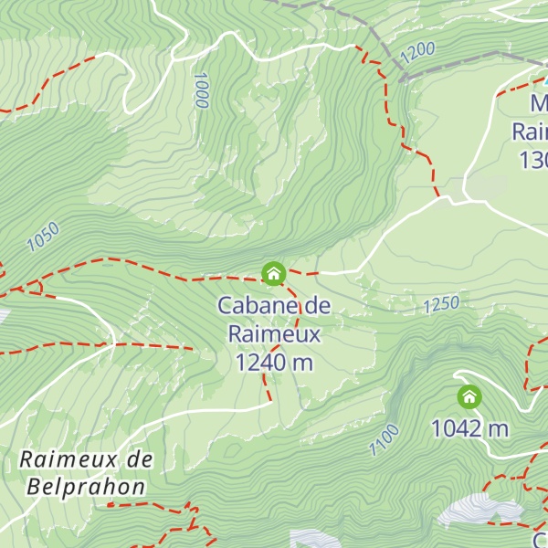 Map of Cabane de Raimeux
