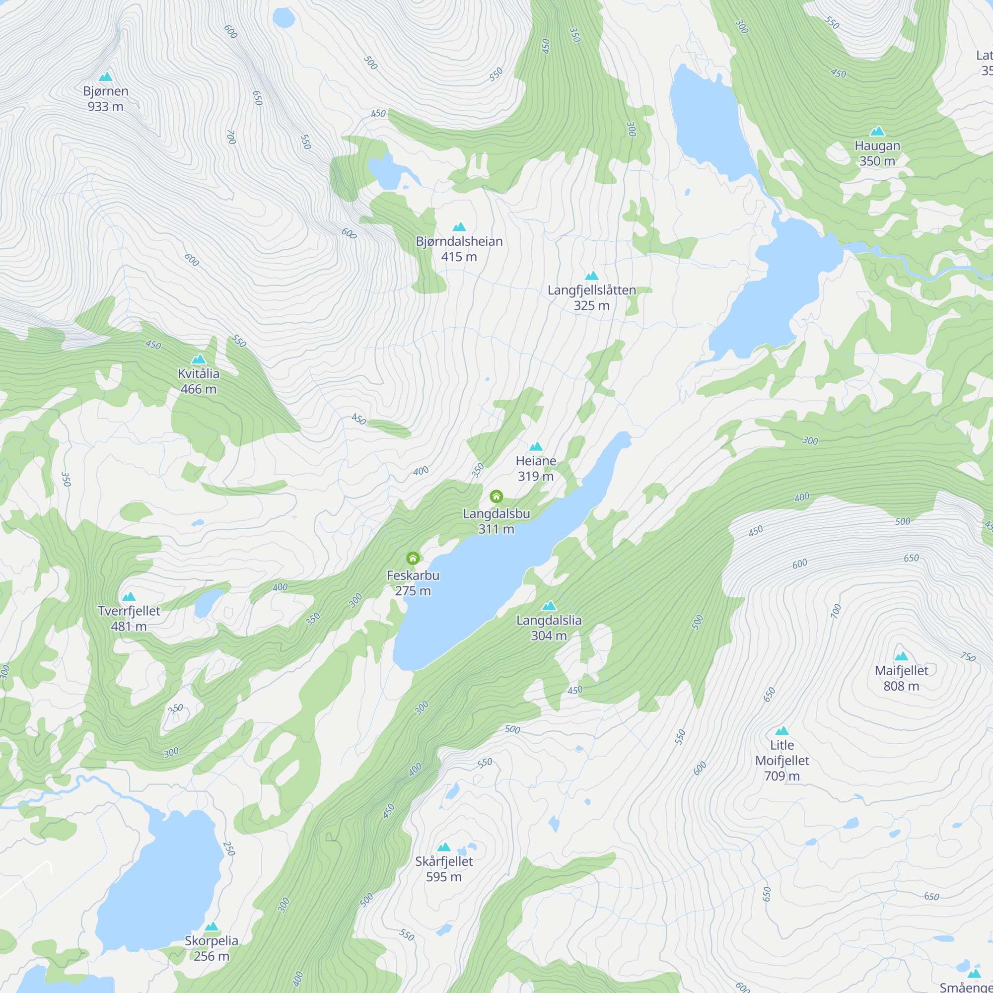 Langdalsbu map