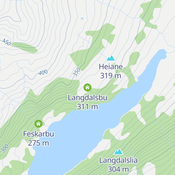 Map of Langdalsbu