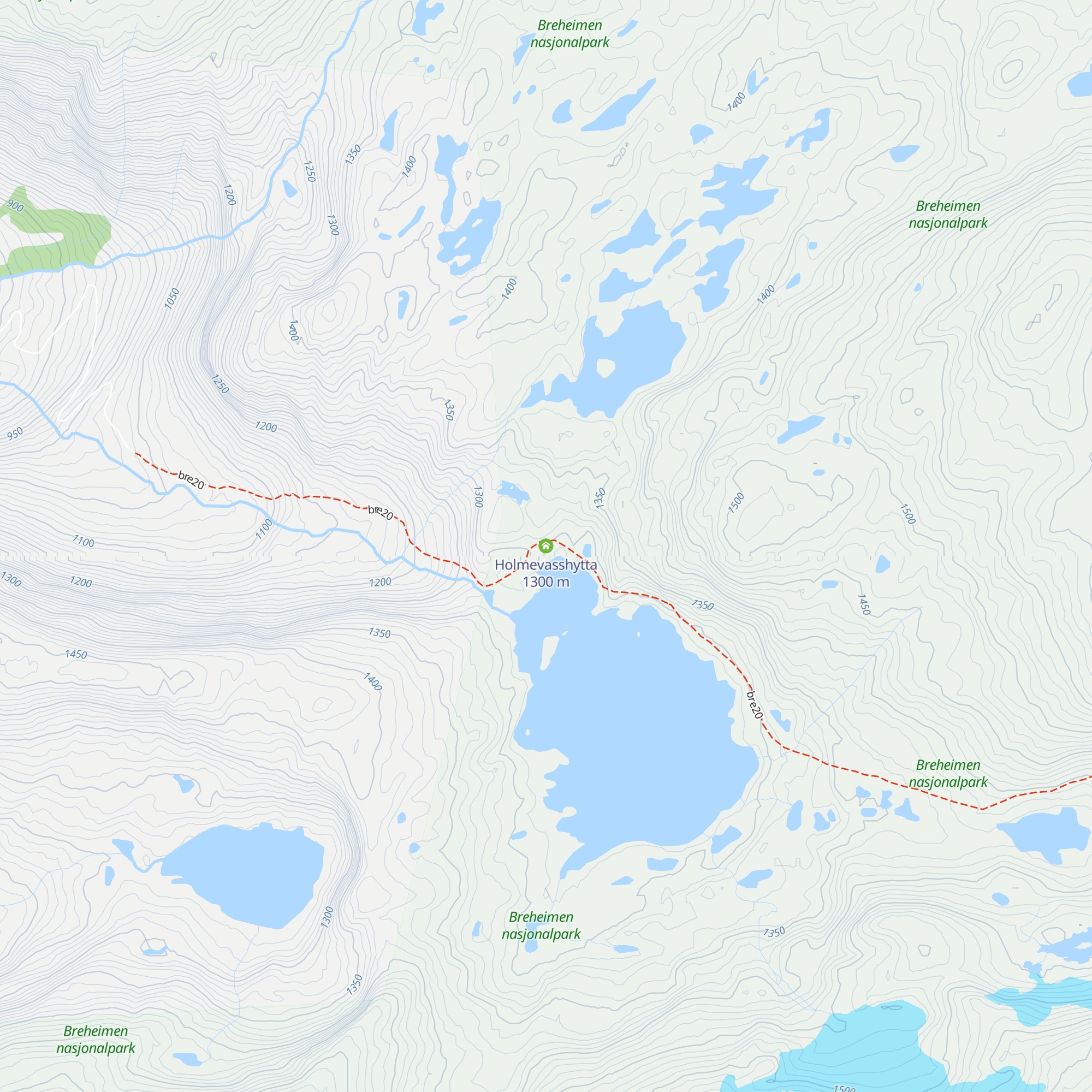 Holmevasshytta map