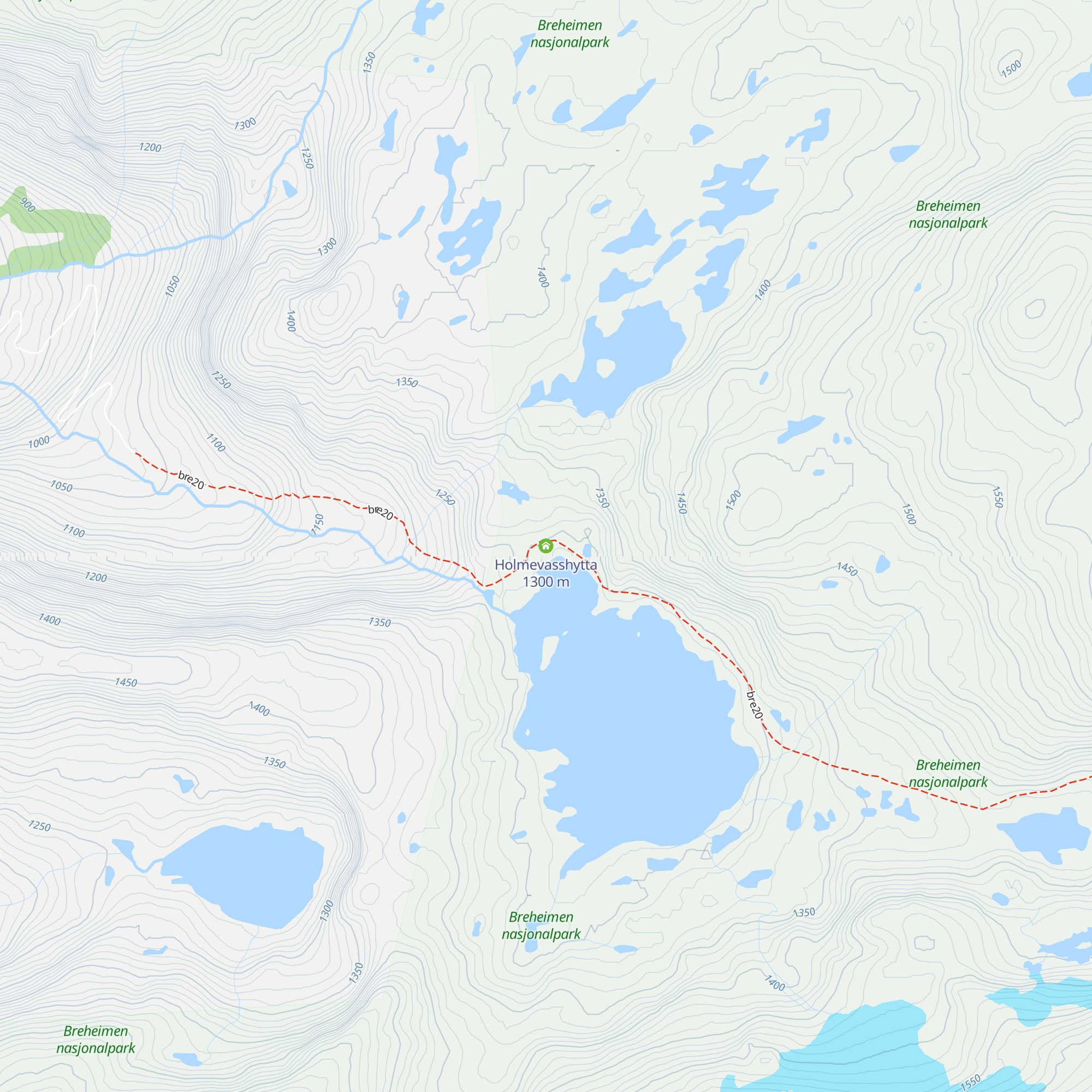 Holmevasshytta map