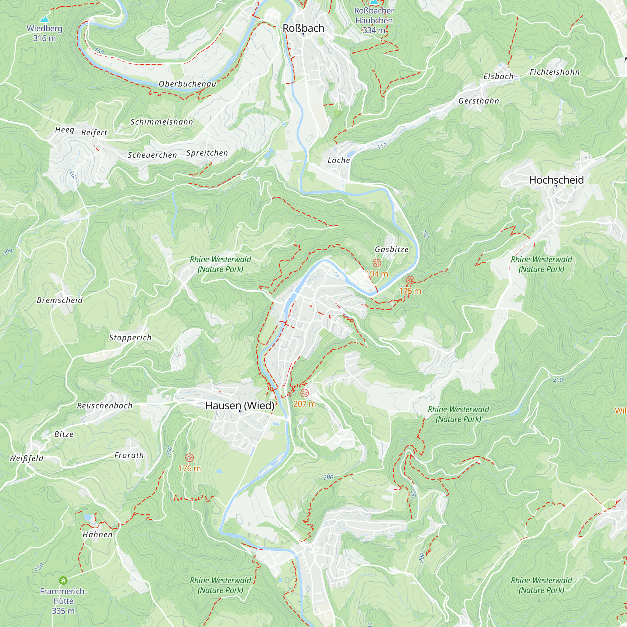 Touristikverband Wiedtal map