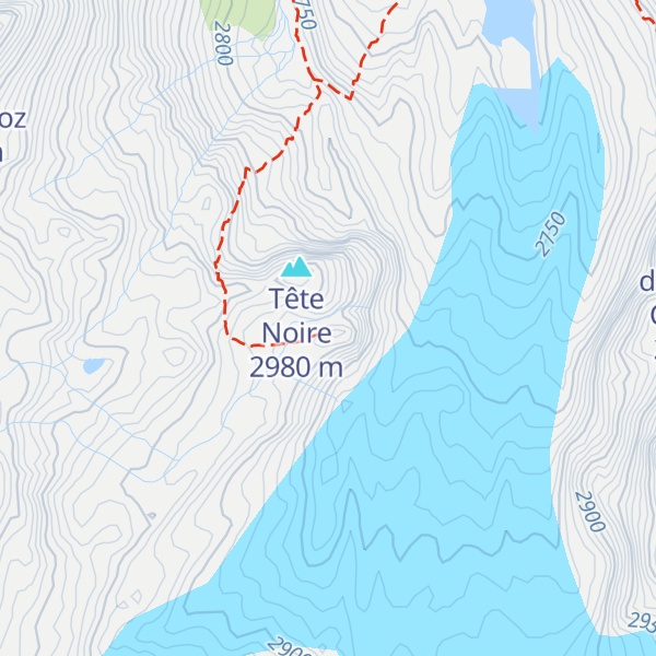 Map of Cabane des Dix