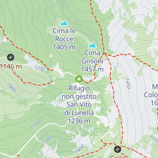 Map of Rifugio non gestito San Vito di Lunella
