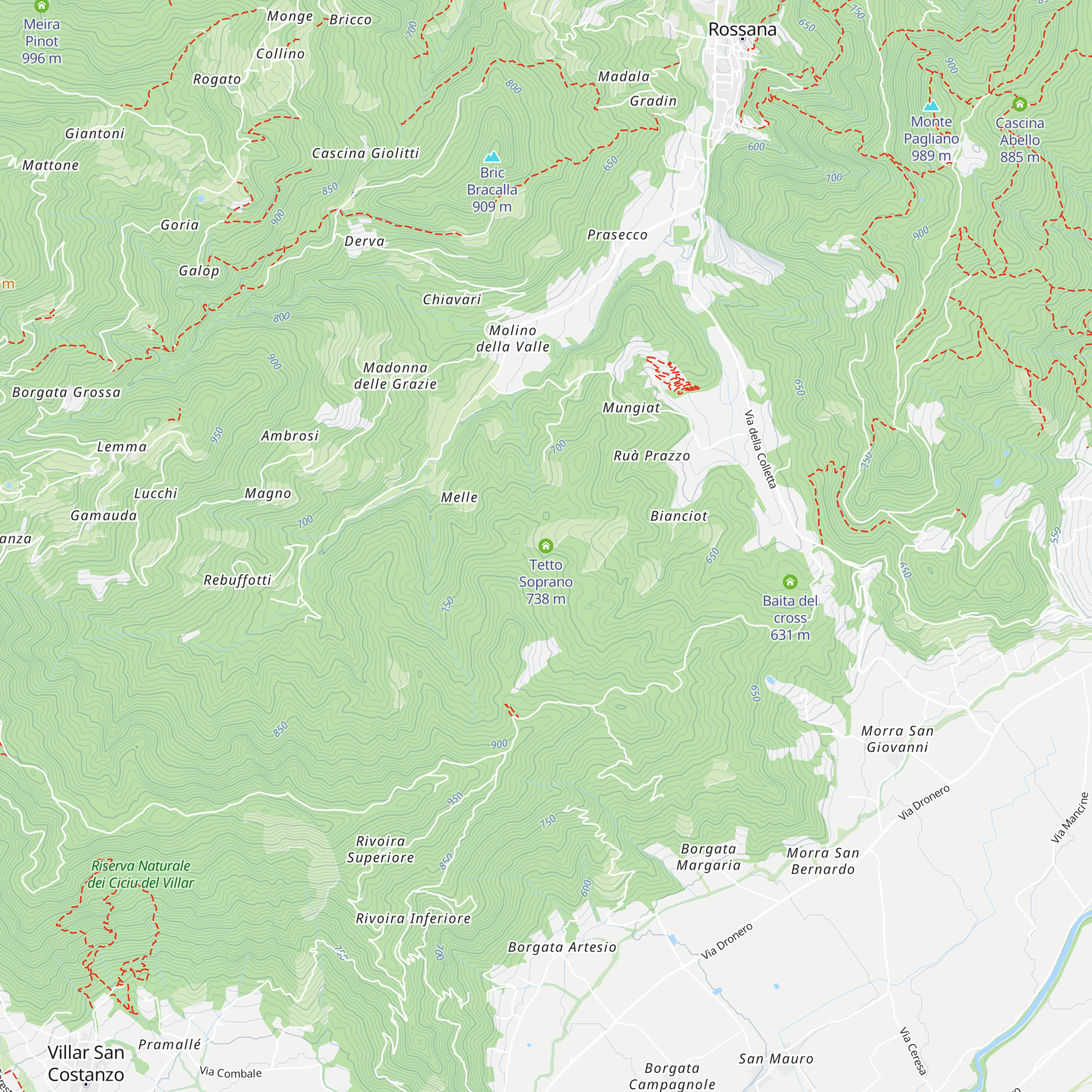 Tetto Soprano map