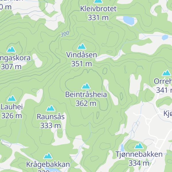 Map of Beintråsheia