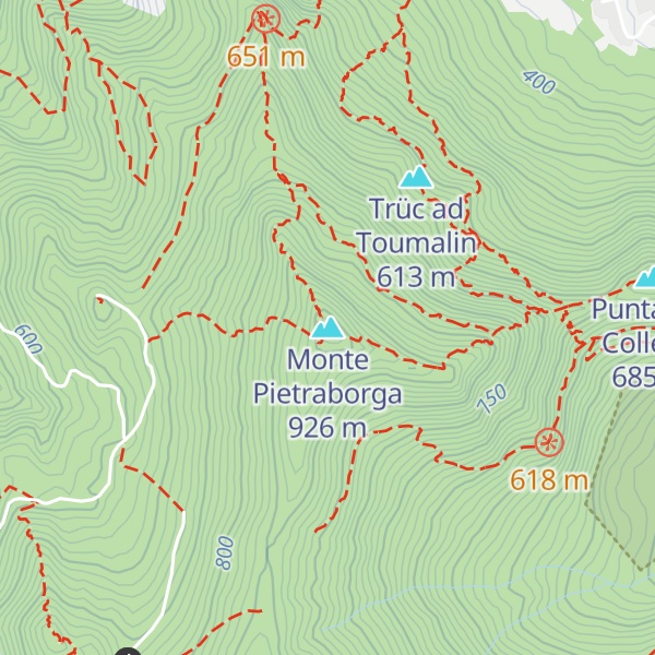Map of Monte Pietraborga