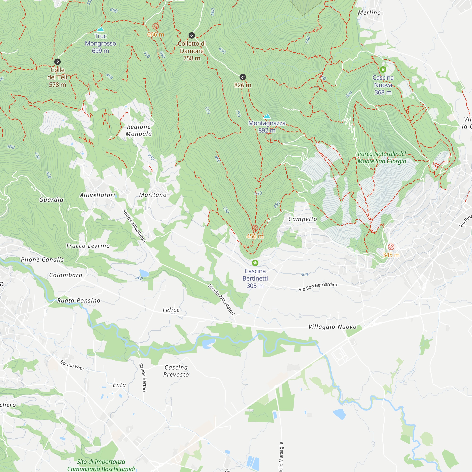 Cascina Chiantori map