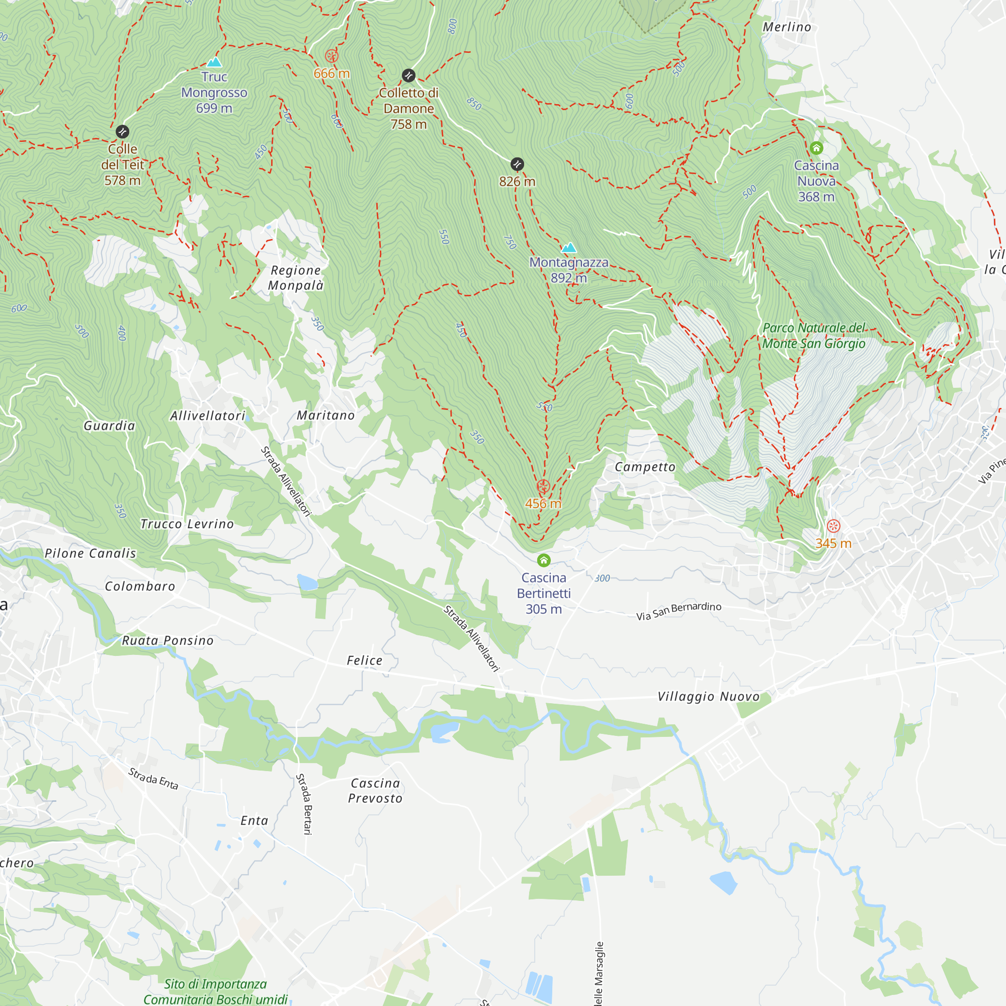 Cascina Chiantori map