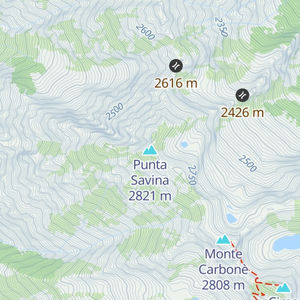Map of Punta Savina