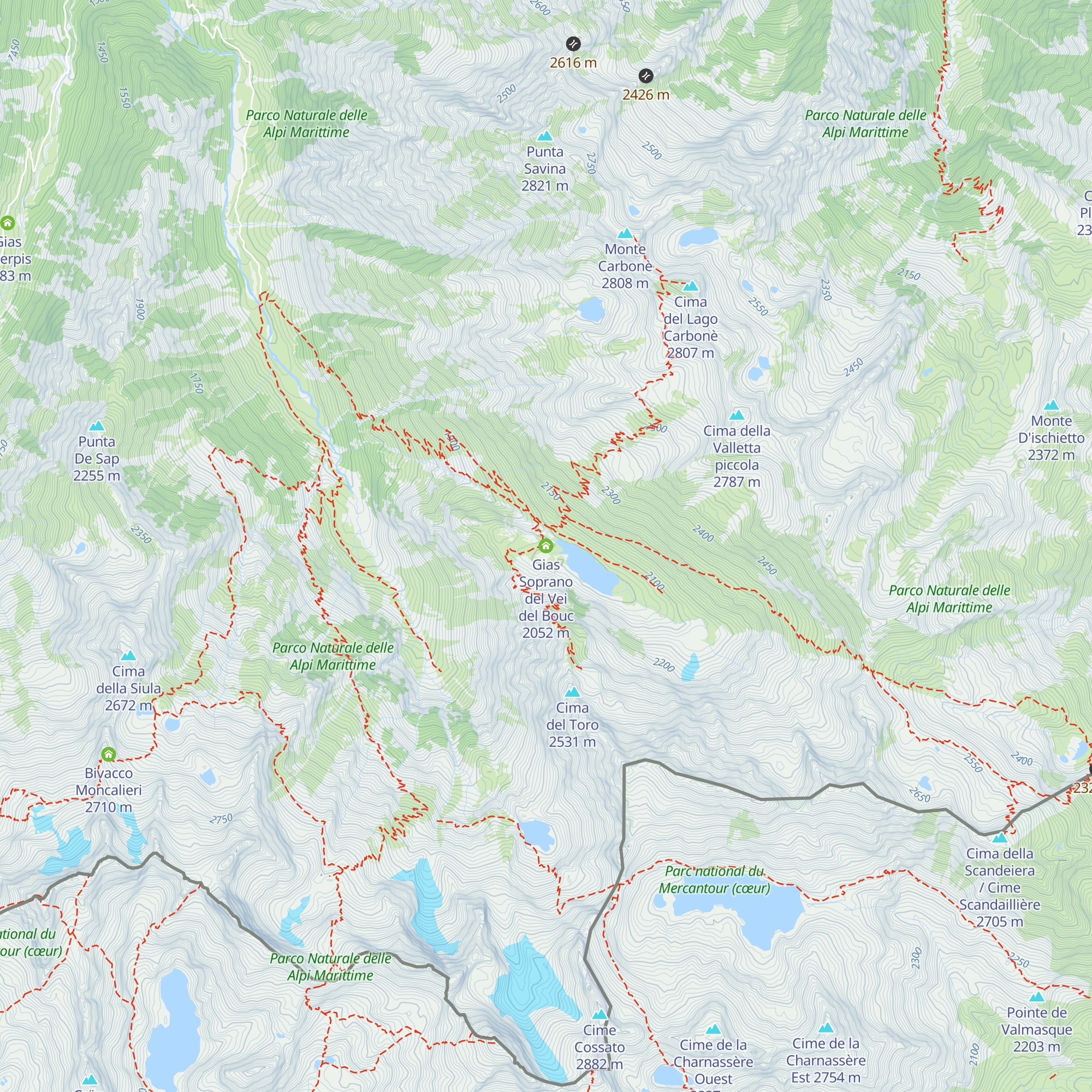 Gias Soprano del Vei del Bouc map