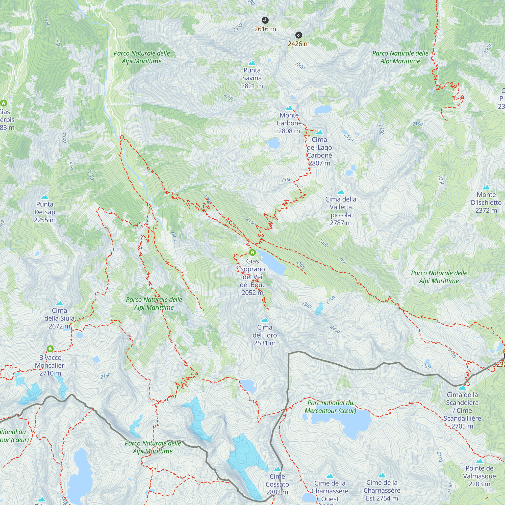 Gias Soprano del Vei del Bouc map