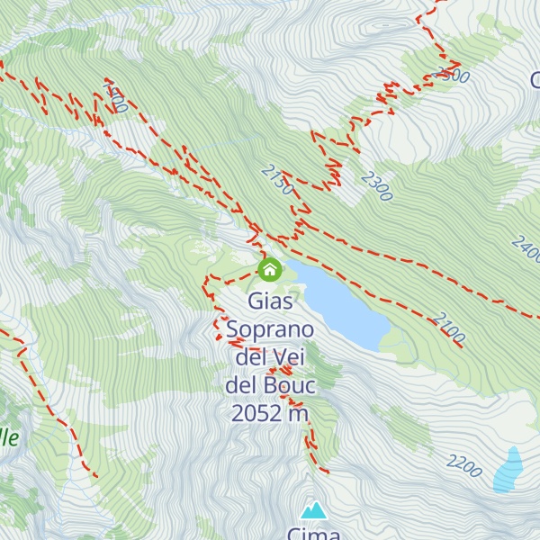 Map of Gias Soprano del Vei del Bouc