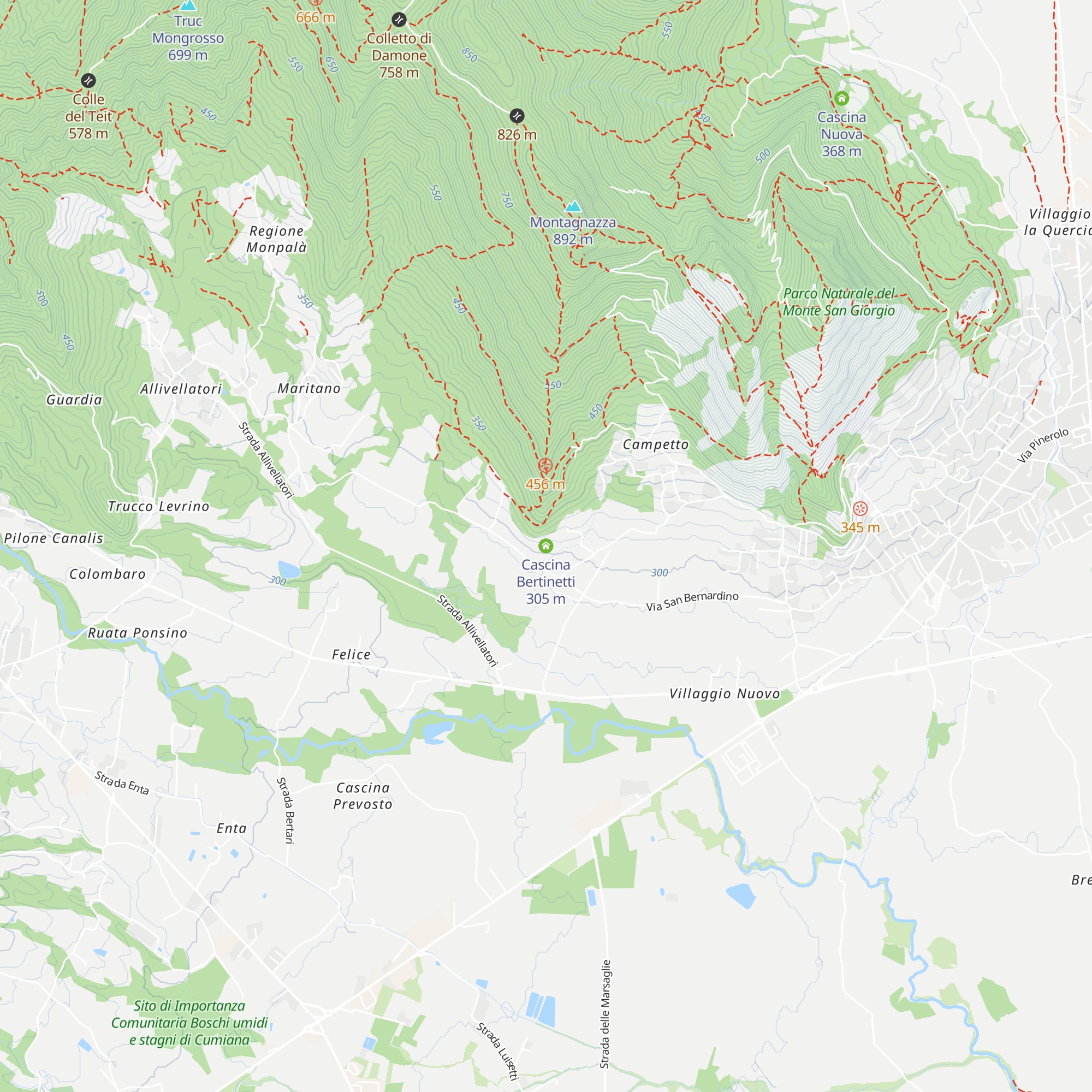 Cascina Bertinetti map