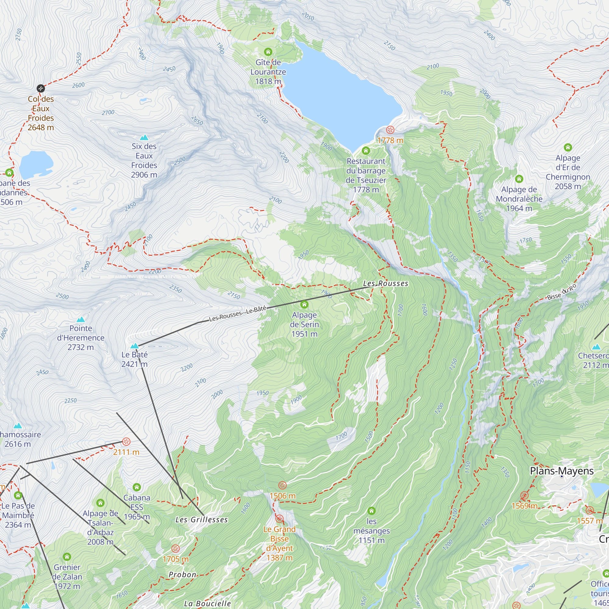 Alpage de Serin map