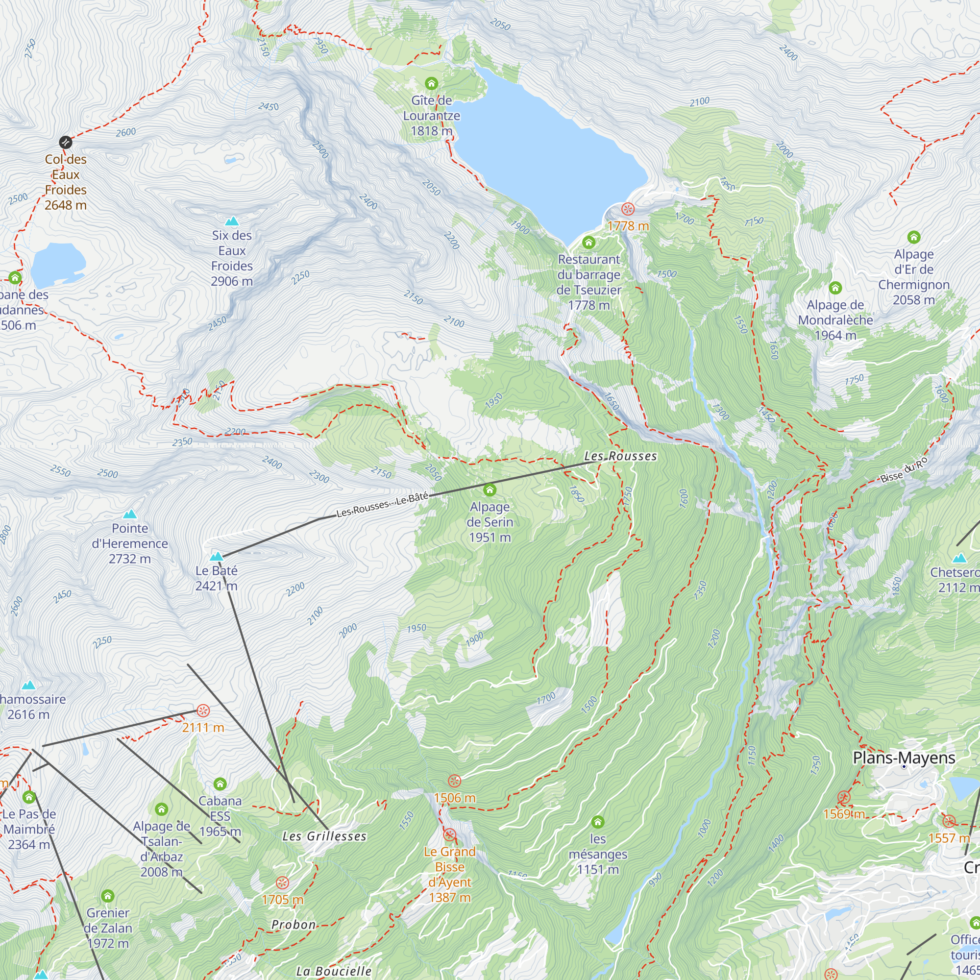 Alpage de Serin map